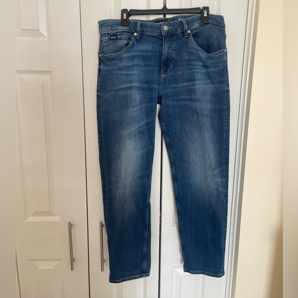 BOSS Maine Regular Fit Stretch Denim Jeans